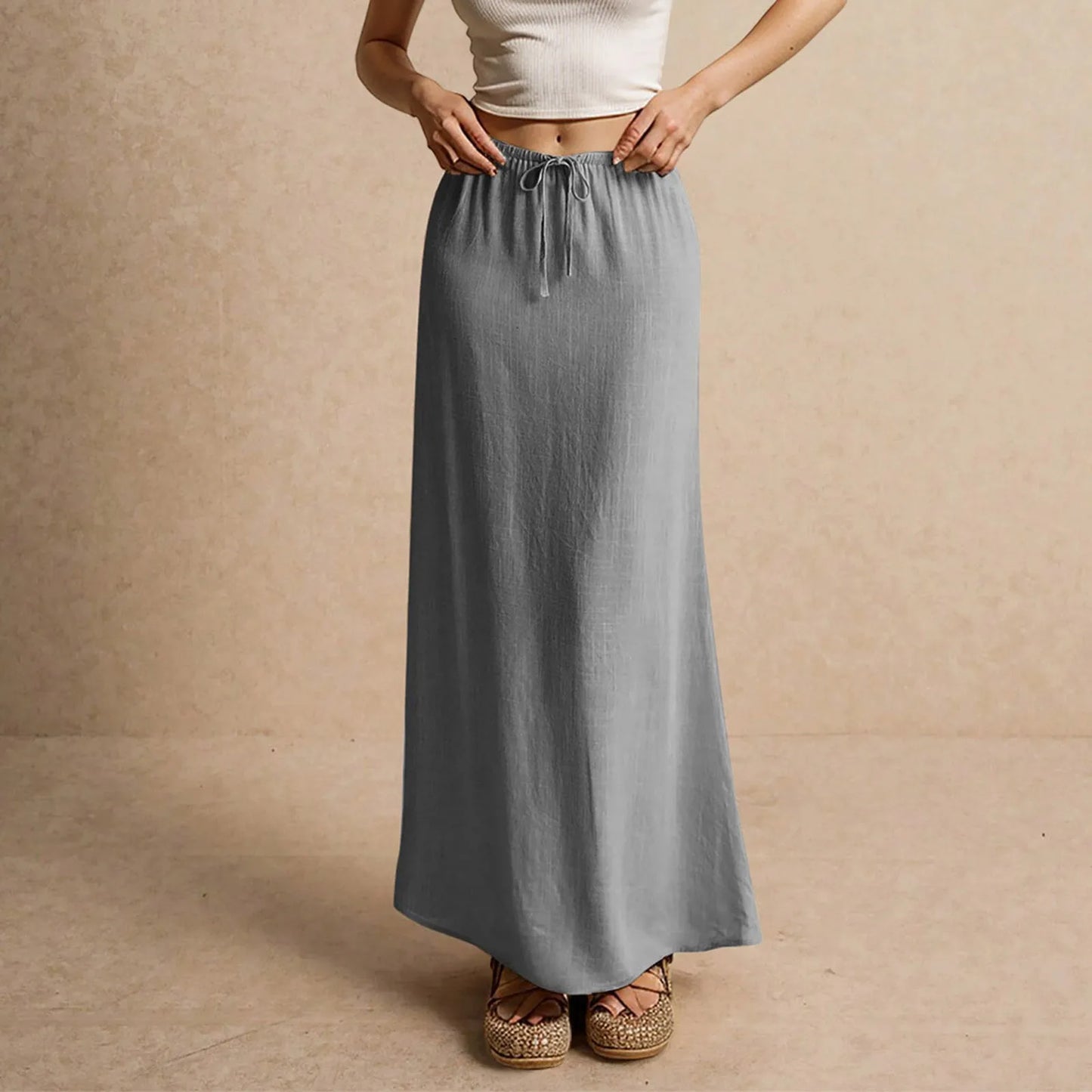 THE LILA LINEN MAXI SKIRT