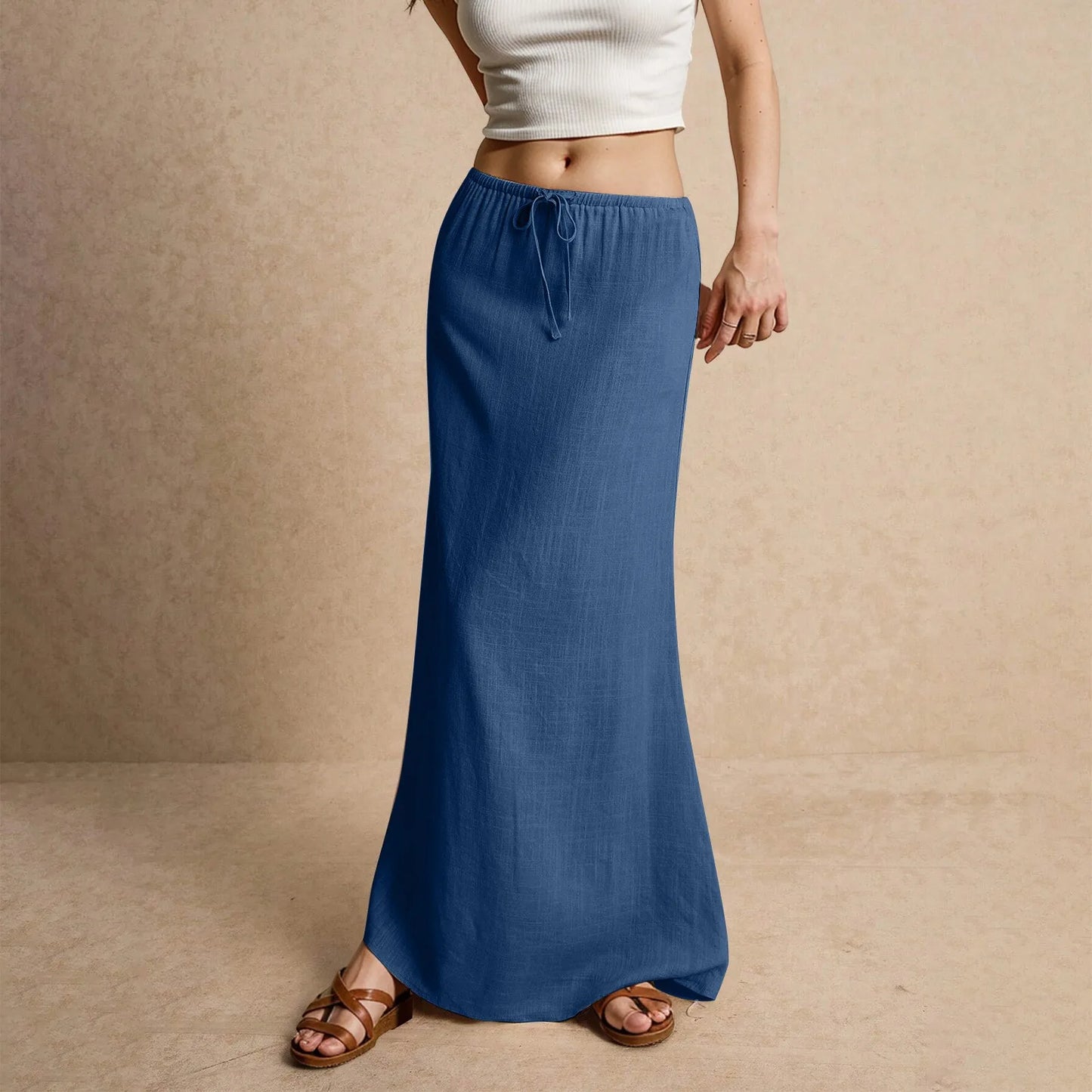 THE LILA LINEN MAXI SKIRT